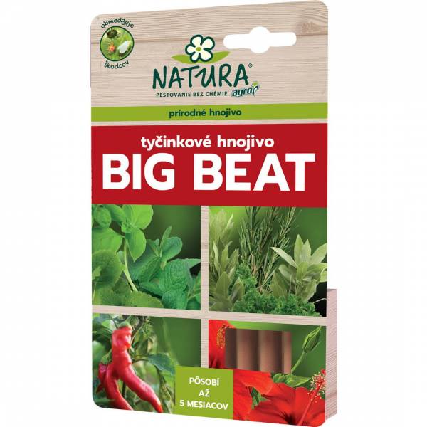 Prírodné tyčinkové hnojivo Big Beat Natura 12k