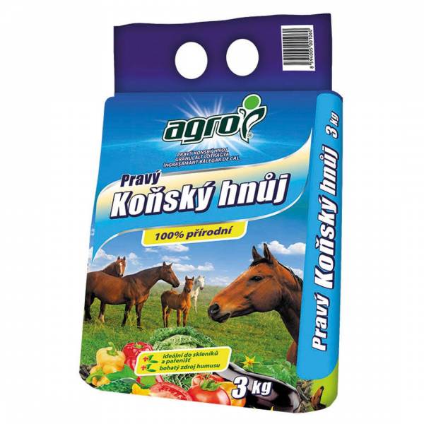 Pravý konský hnoj Agro 3kg