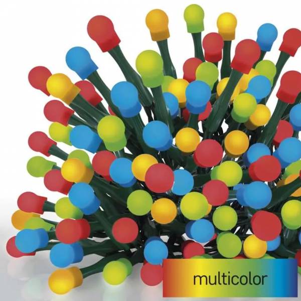 Led vianočná cherry reťaz   guličky 20m 200LED vonkajšia aj vnútorná multicolor