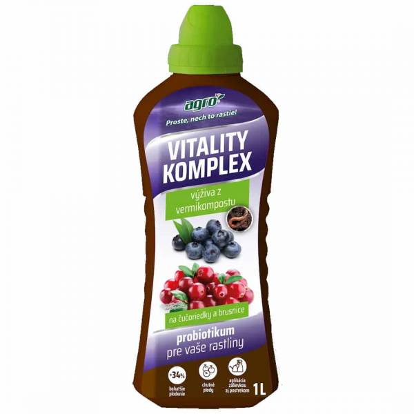 Kvapalné hnojivo Vitality Komplex Čučoriedky Agro 1l